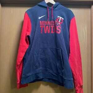 Youth's XL Nike Minnesota Twins Baseball Blue DriFit Pullover Hoodie Sweatshirt